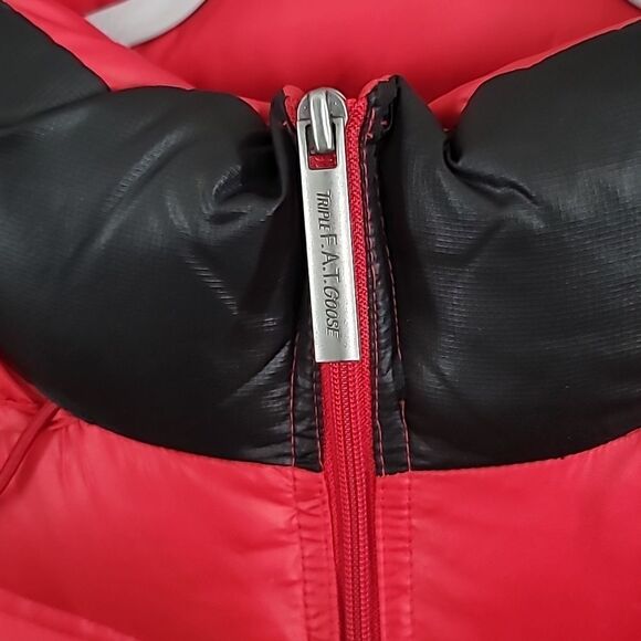 Triple Fat Goose Red/Black Goose Down Puffer Vest 2XL - Picture 4 of 8